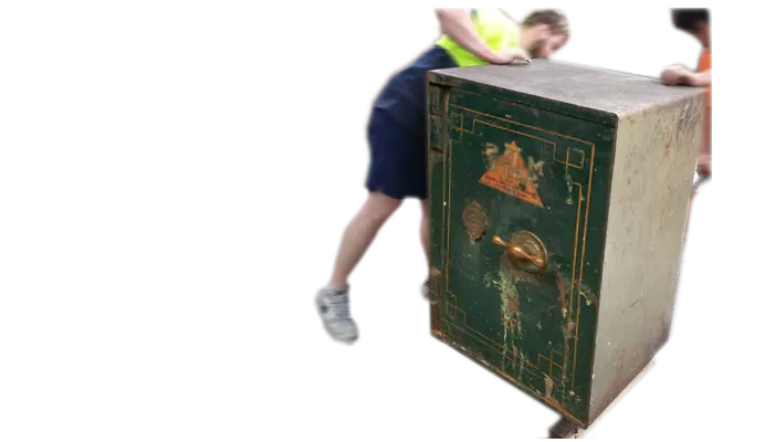 Safe Removalists moving a large antique safe